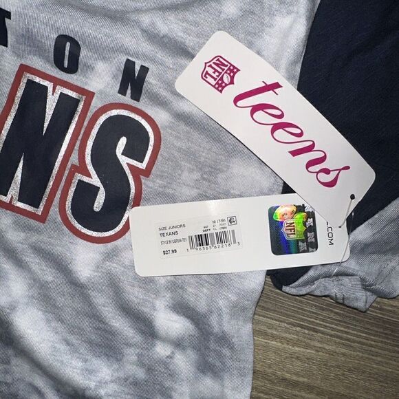 Houston Texans Teens Juniors Med Short Sleeve Shirt. Gray. Authentic. $27.99.B - Picture 6 of 6